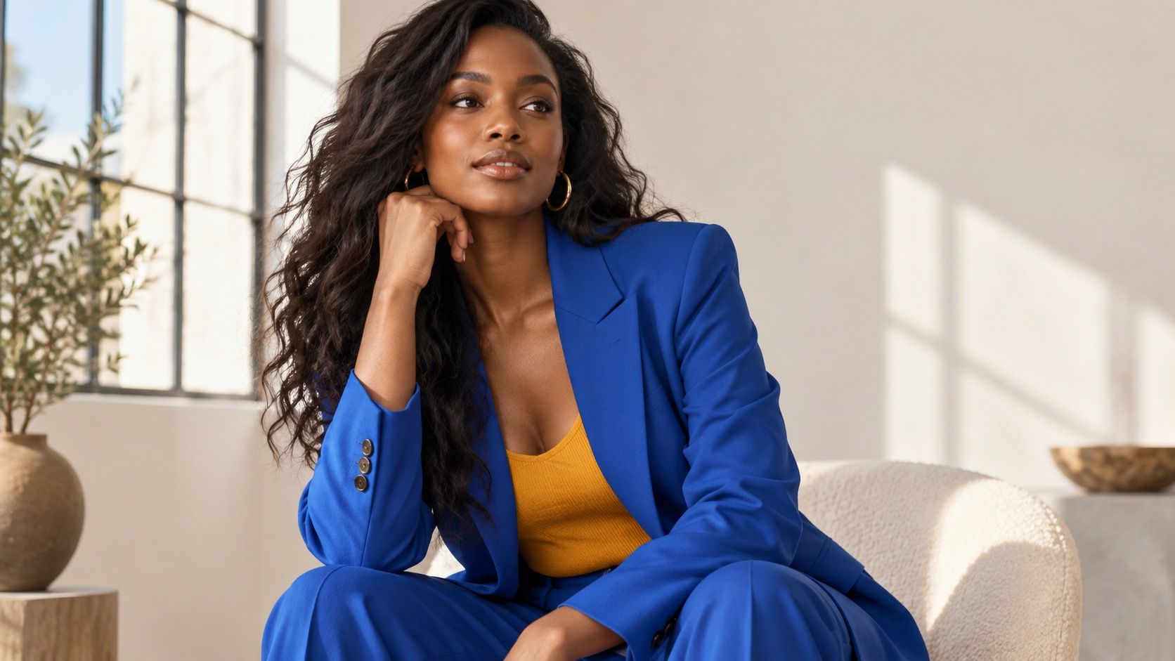 Rich balanced clothing colors for brown skin
