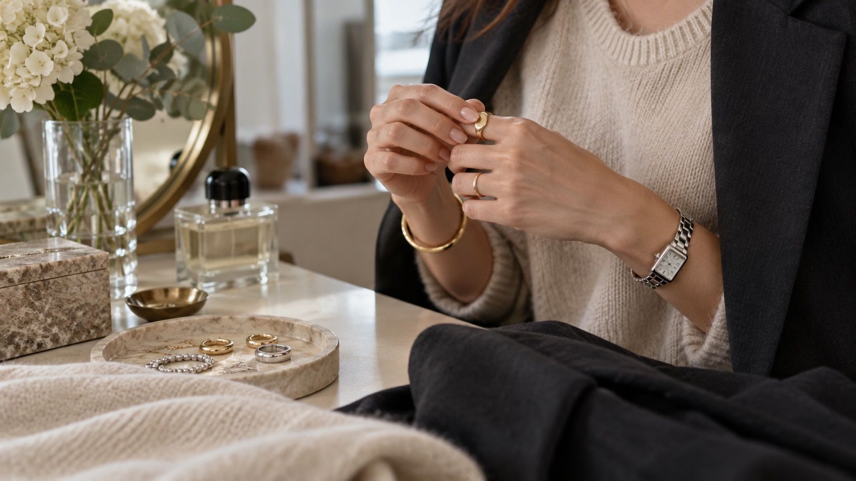 Gold and silver jewelry