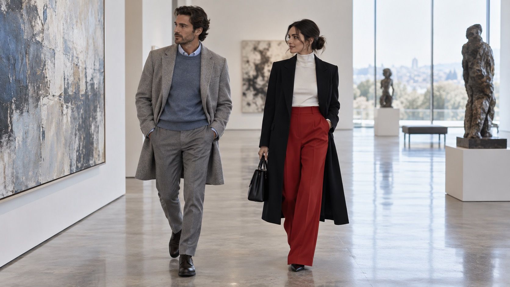 High and low contrast outfits